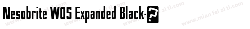 Nesobrite W05 Expanded Black字体转换